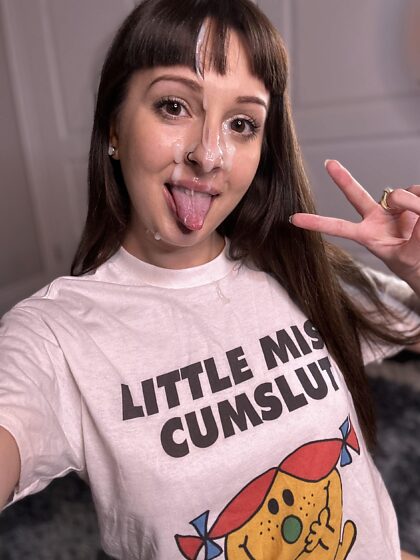 Wearing my 2 favs, cum and this shirt!