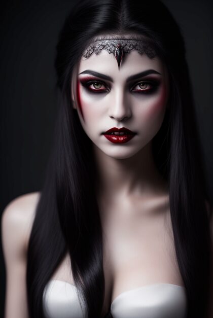 Portrait de Dark Fantasy d'un magnifique vampire blond