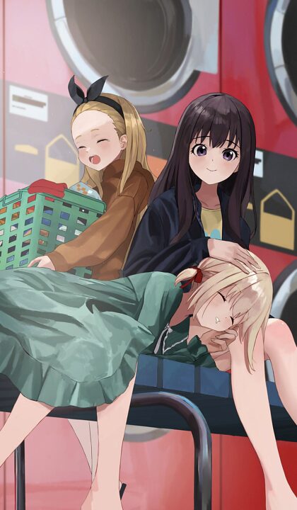 Laundry day with the waifus