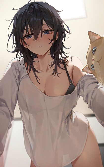 Ишими и ее кошка
