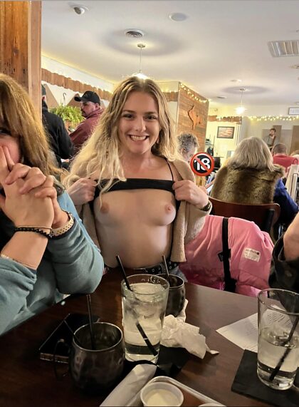 My mom was so disappointed I flashed at dinner