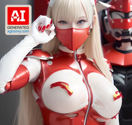 I'm ready to rock your world in my mech suit and show off my huge, perfect boobs! Wanna see?
