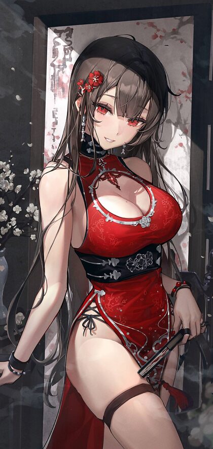 Rode Chinese jurk