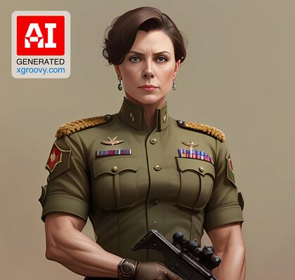 I'm a badass artist, short-haired, small-titted motherfucker who loves painting in military gear at 40.