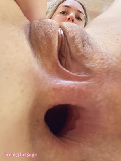 peeking out from behind my big gape