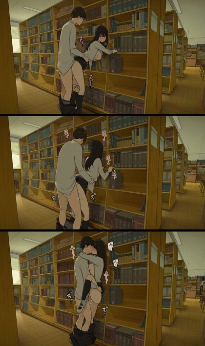 The kink of doing it in the library.