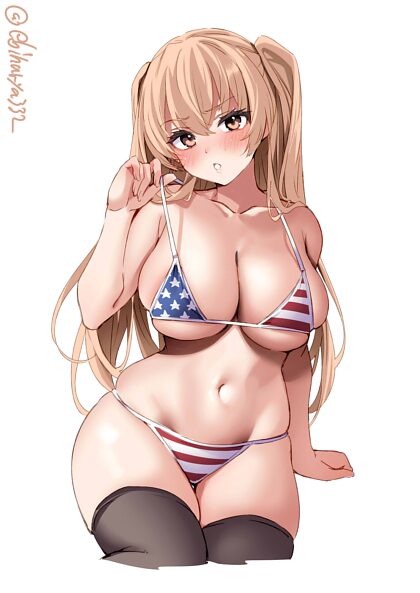 Bikini mit amerikanischer Flagge