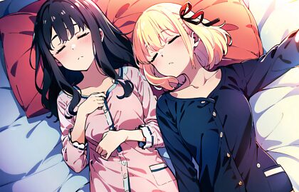 sleeping together