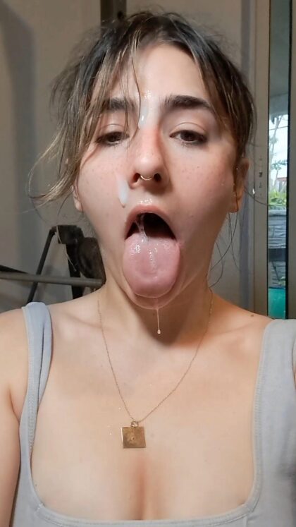 I Love A Thick Load Dripping Down My Face