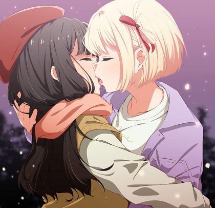 ChisaTaki compartilhando um beijo
