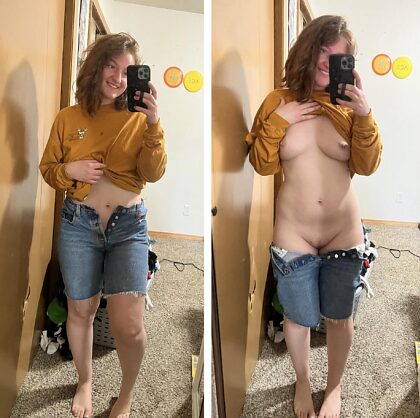 Mombod clothed and mombod flashing