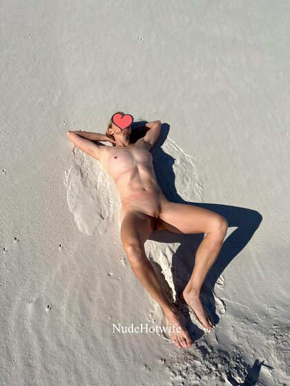 Beach day? Nope! Soaking up the sun at White Sands, NM!