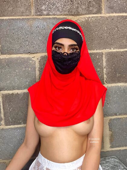 My hijab hardly covers my tits