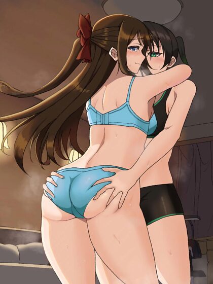 Yuu Grabbing Shizuka's Ass