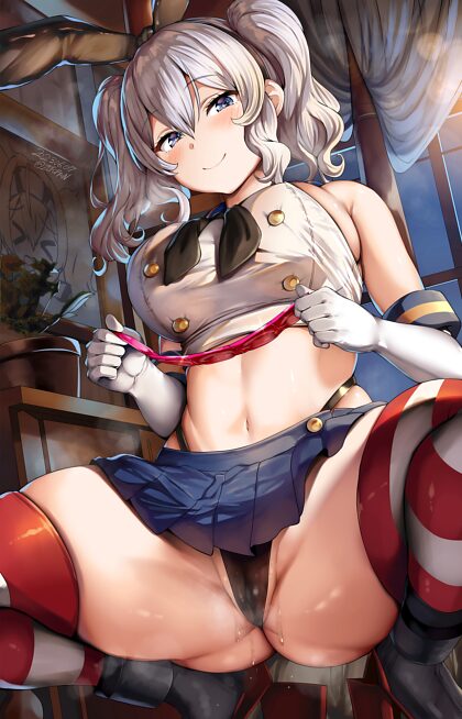 Night Lessons with Kashima in Shimakaze Cosplay