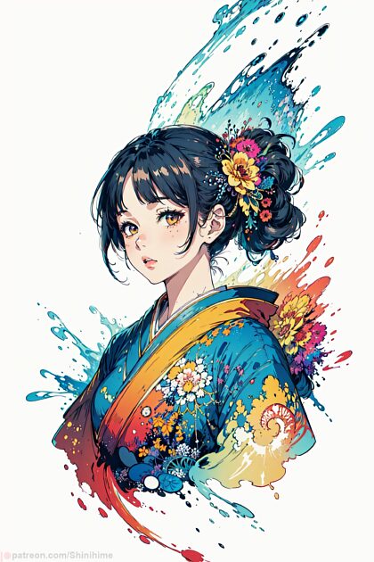 Waifus con kimono