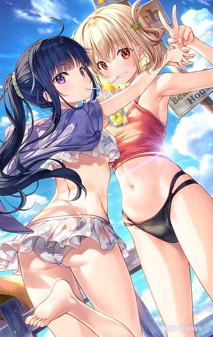 Swimsuit Takina and Chisato