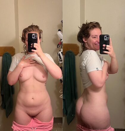 Mombod from the front vs the back