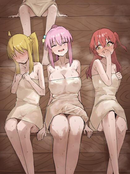 Kessoku-band in de sauna