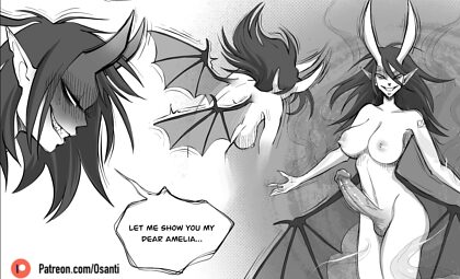Il teaser per la pagina 9 della popolare serie a fumetti futa "Il diavolo sulla tua spalla" / Serie in corso!