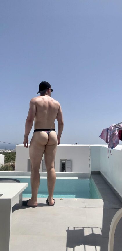 This thong was one of my sunbathing outfits on vacation