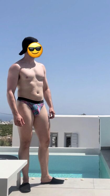 This thong was one of my sunbathing outfits on vacation