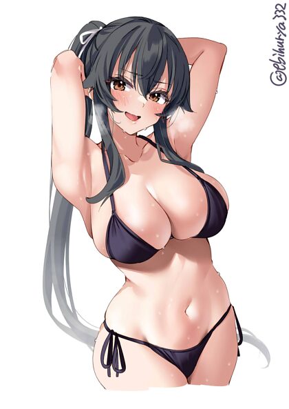 Czarne bikini Yahagi