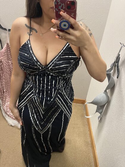 Trying on dresses, I think this one one fits me well