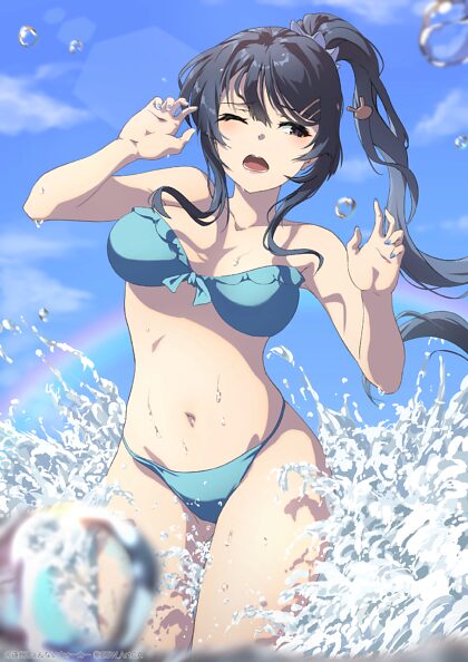 Splashing in the water with mai