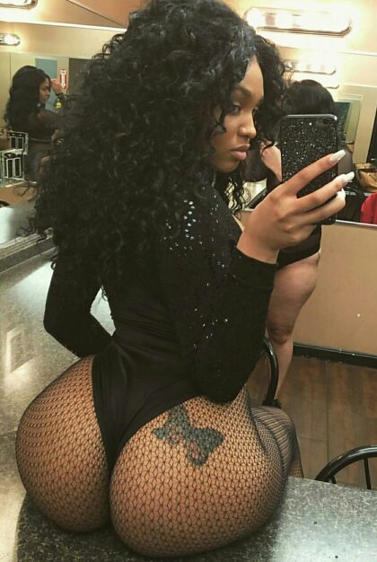 Hot ass in fishnets