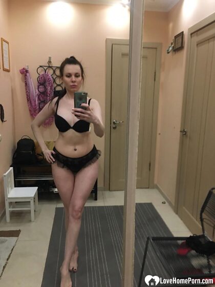 Sexy selfie allo specchio con la mia lingerie preferita