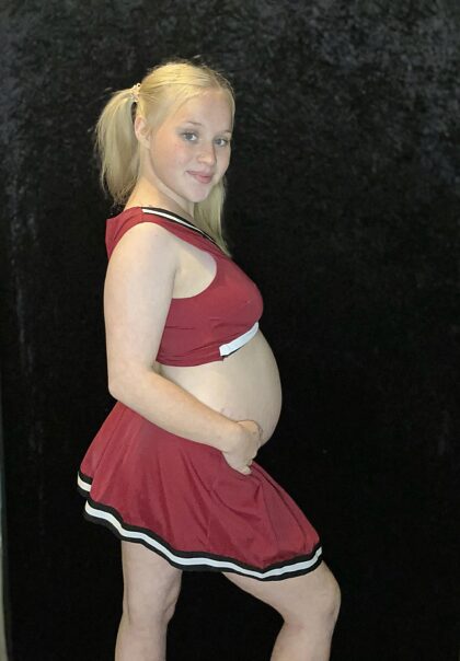How about a pregnant cheerleader 