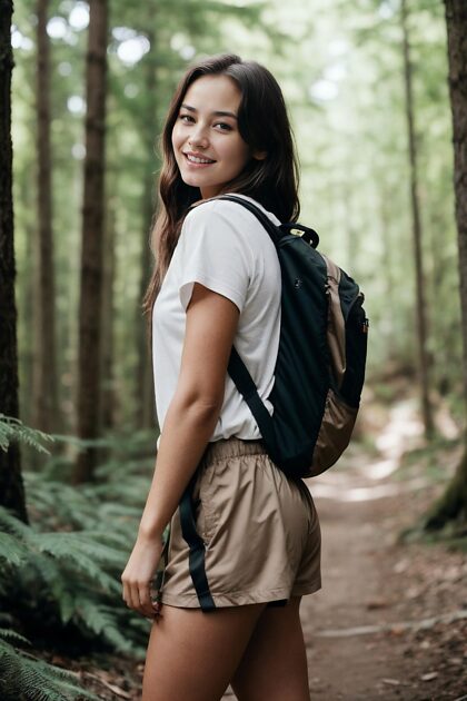 POV you meet a cute girl hiking