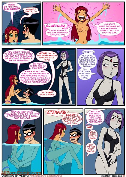 Секс-комикс «Юные титаны» — глава 1