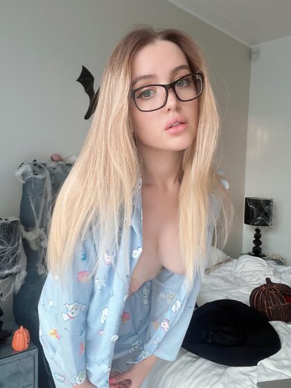 Fico linda com meu pijama novo