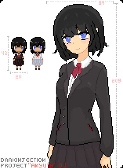 I joined the team making the game for Yuri Game Jam 2023, and here are my first attempts at drawing a character for it. The game is currently untitled, but you can follow its development on my TwitterX