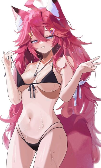 Fox girl in bikini