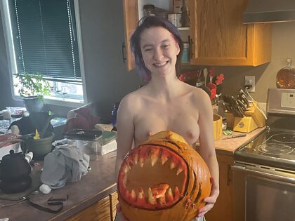 We loved Halloween pumpkin carving