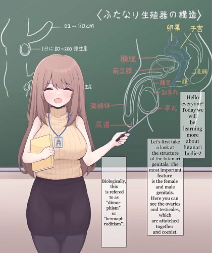 Een presentatie over de anatomie van Futanari