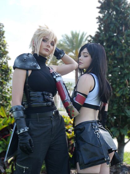 My Tifa cosplay with my friend as Cloud :)