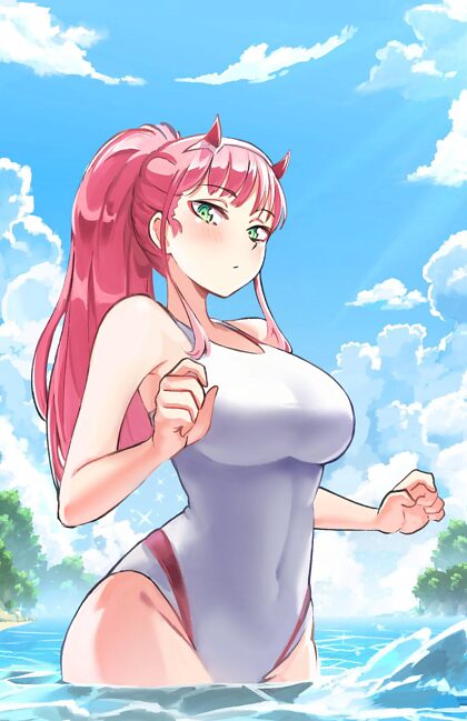 Zero Two In A One Piece Swimsuit