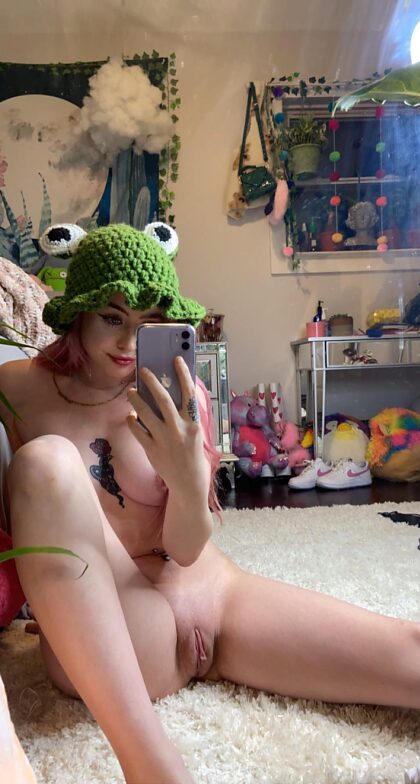 no other place appreciates my frog hat so I thought gone wild might 