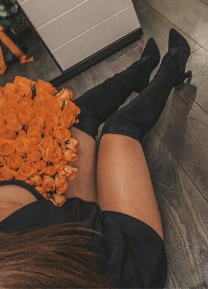 Stiefel mit Blumen