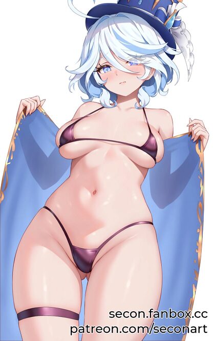 Furina in onzedelijke bikini