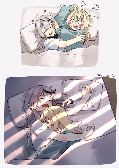 Iroha und Chloe teilen sich ein Bett