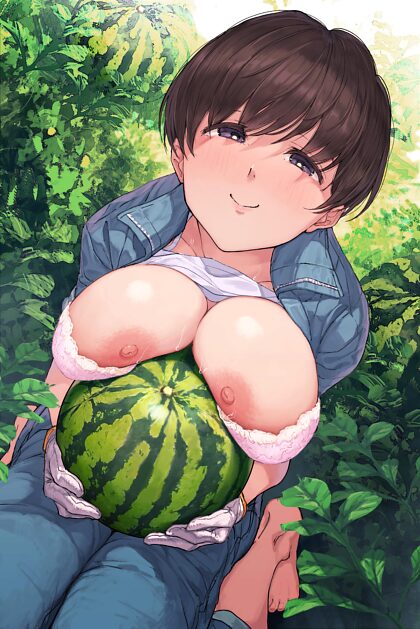 Agradecida por sus melones