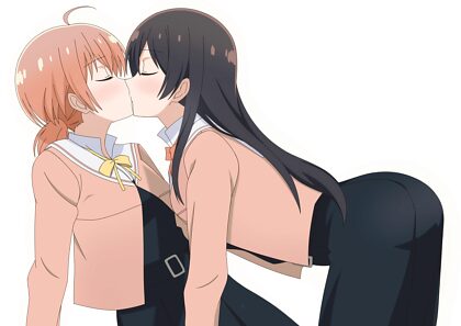 Yuu e Touko se beijando
