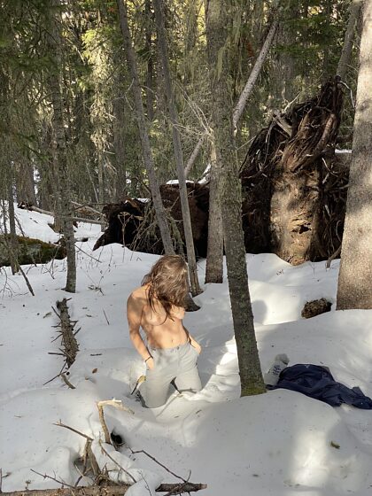 Mountain adventure turned naked adventure