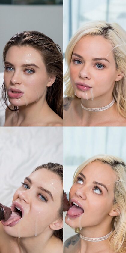 Lana Rhoades or Elsa Jean? Who looks better with cum on her face?