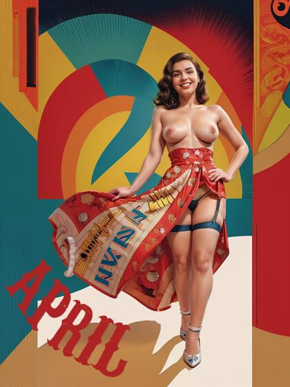 Which month do you prefer from this vintage pin up calendar?